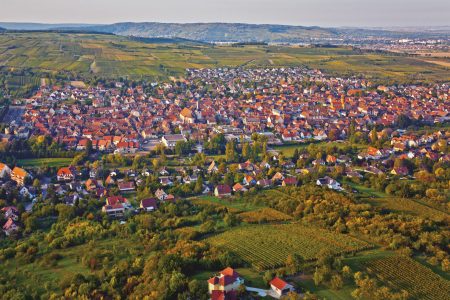 Vue aérienne de la Ville de Rosheim